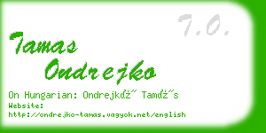 tamas ondrejko business card